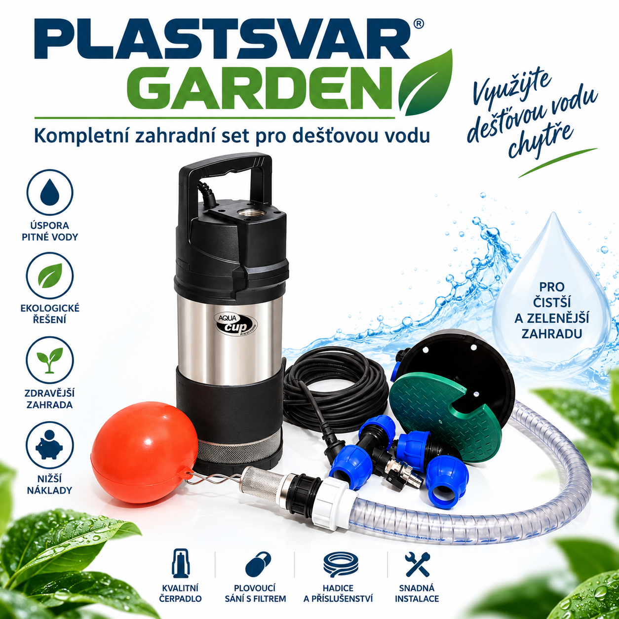 PLASTSVAR GARDEN s čerpadlem ECCORRA 1200-1